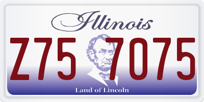 IL license plate Z757075