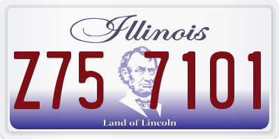 IL license plate Z757101