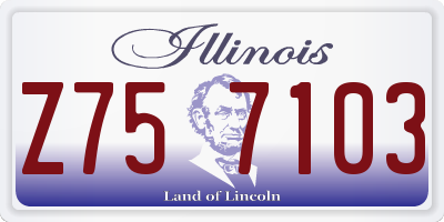 IL license plate Z757103