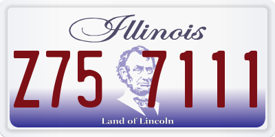 IL license plate Z757111