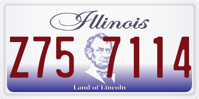 IL license plate Z757114