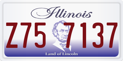 IL license plate Z757137