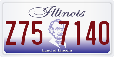 IL license plate Z757140