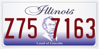 IL license plate Z757163