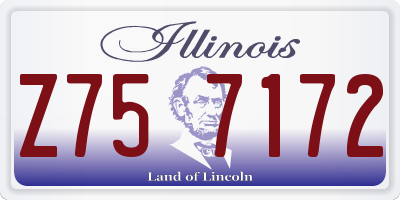IL license plate Z757172