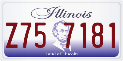 IL license plate Z757181