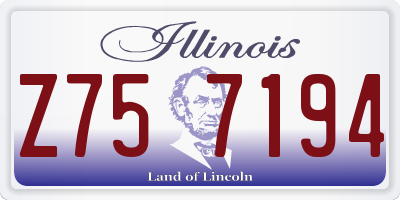 IL license plate Z757194
