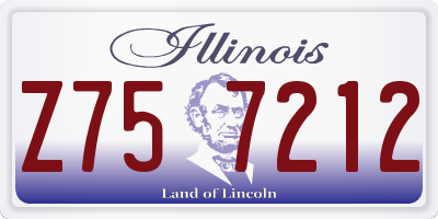 IL license plate Z757212