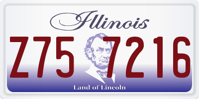IL license plate Z757216