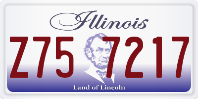 IL license plate Z757217