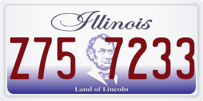 IL license plate Z757233