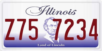 IL license plate Z757234