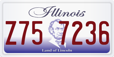 IL license plate Z757236