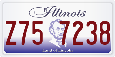IL license plate Z757238
