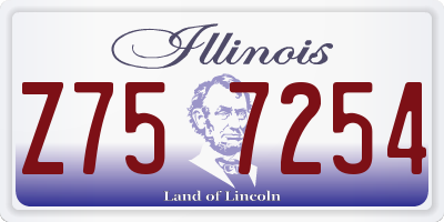 IL license plate Z757254