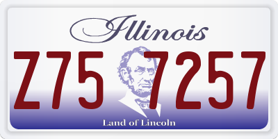 IL license plate Z757257