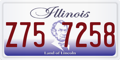 IL license plate Z757258