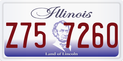 IL license plate Z757260