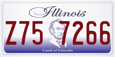 IL license plate Z757266