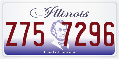 IL license plate Z757296