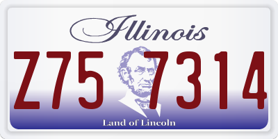IL license plate Z757314