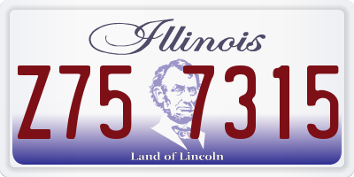 IL license plate Z757315