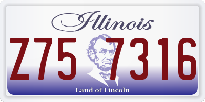 IL license plate Z757316