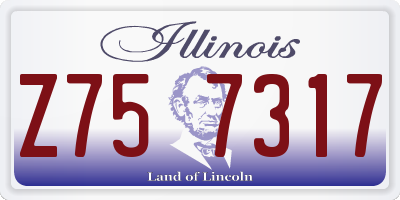 IL license plate Z757317