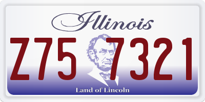 IL license plate Z757321