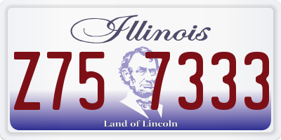 IL license plate Z757333