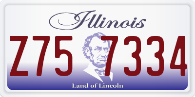 IL license plate Z757334