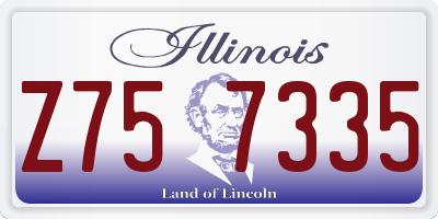 IL license plate Z757335