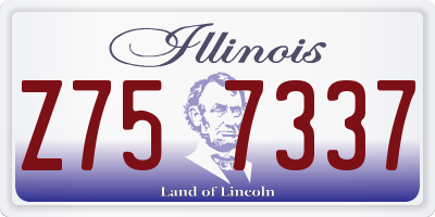 IL license plate Z757337