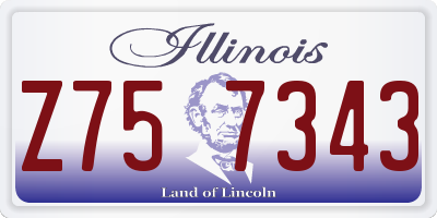IL license plate Z757343