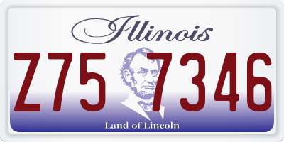 IL license plate Z757346