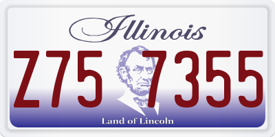 IL license plate Z757355
