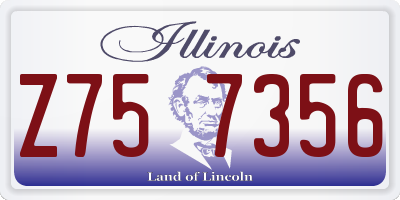 IL license plate Z757356