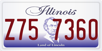 IL license plate Z757360
