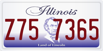 IL license plate Z757365