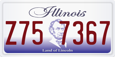 IL license plate Z757367