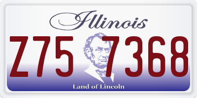 IL license plate Z757368