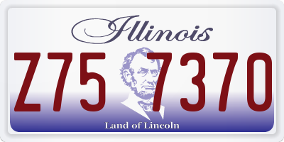 IL license plate Z757370