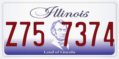 IL license plate Z757374