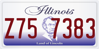 IL license plate Z757383