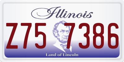 IL license plate Z757386