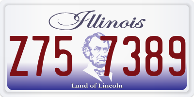 IL license plate Z757389