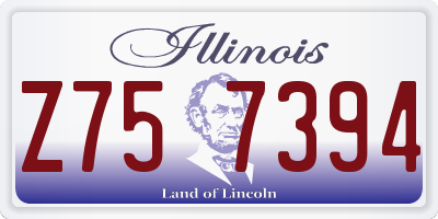 IL license plate Z757394