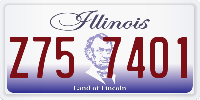 IL license plate Z757401