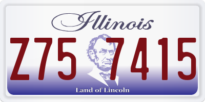 IL license plate Z757415