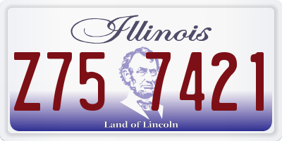 IL license plate Z757421